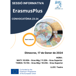 Sessió informativa Erasmus+ 23-24